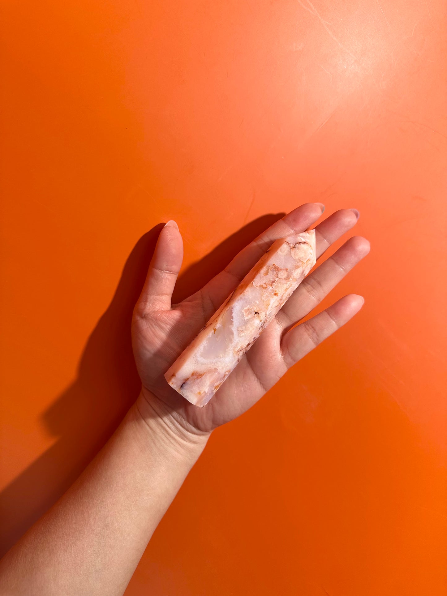 Carnelian Flower Agate Tower Option H | Growth, Creativity & Courage Crystal