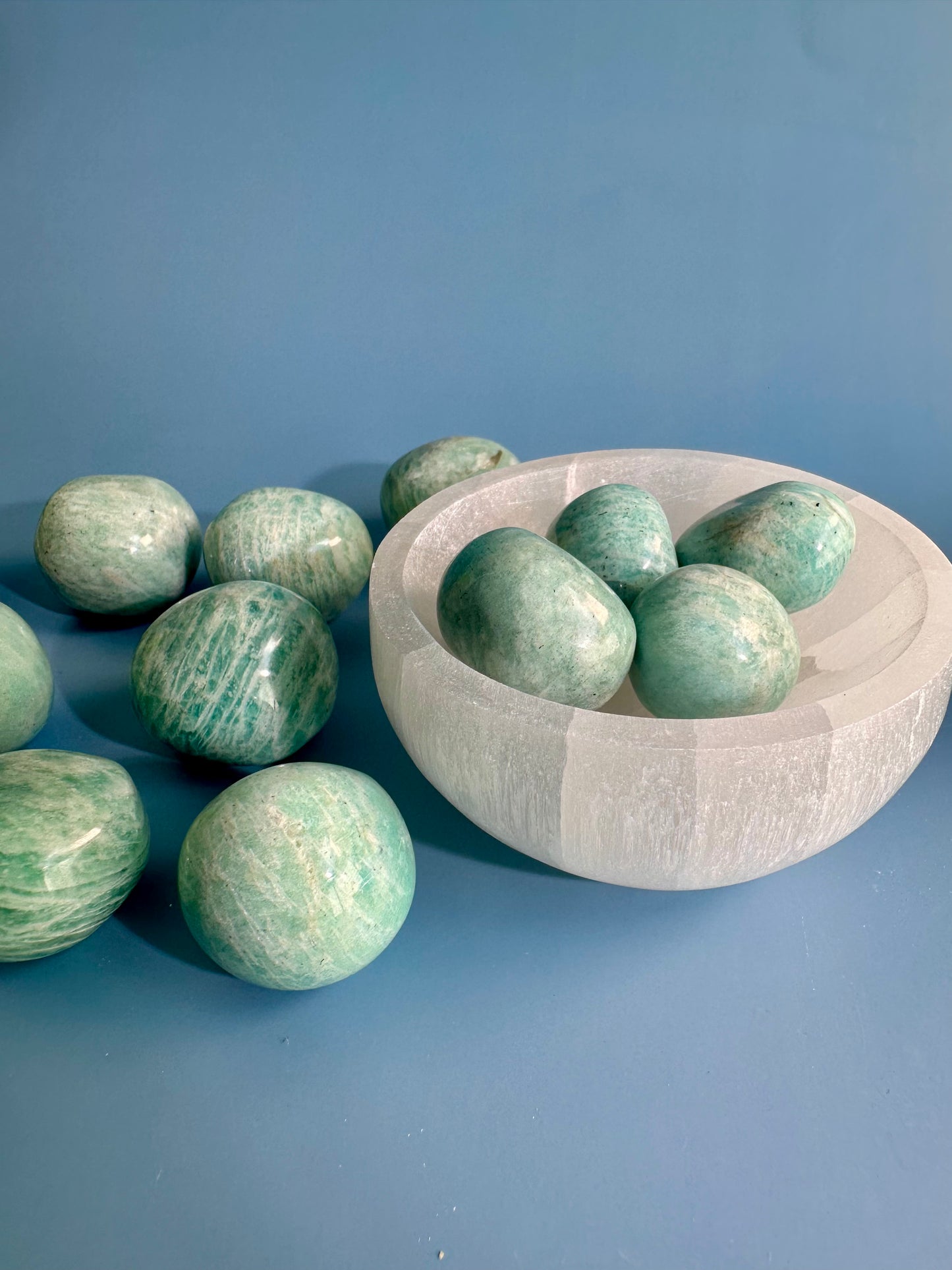 Small Round Satin Spar (Selenite) Bowl