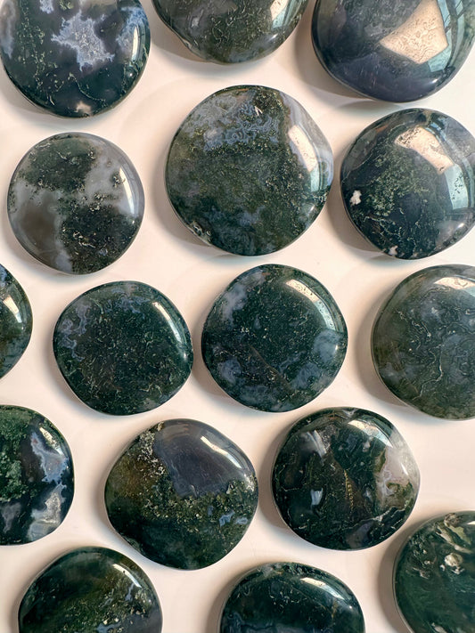 Moss Agate Flat Palm
