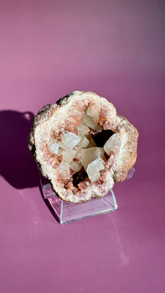 Pink Amethyst Geode Cluster – Option G