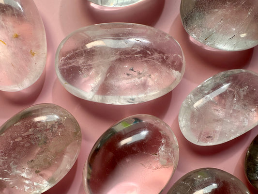 Clear Quartz Palm Stone