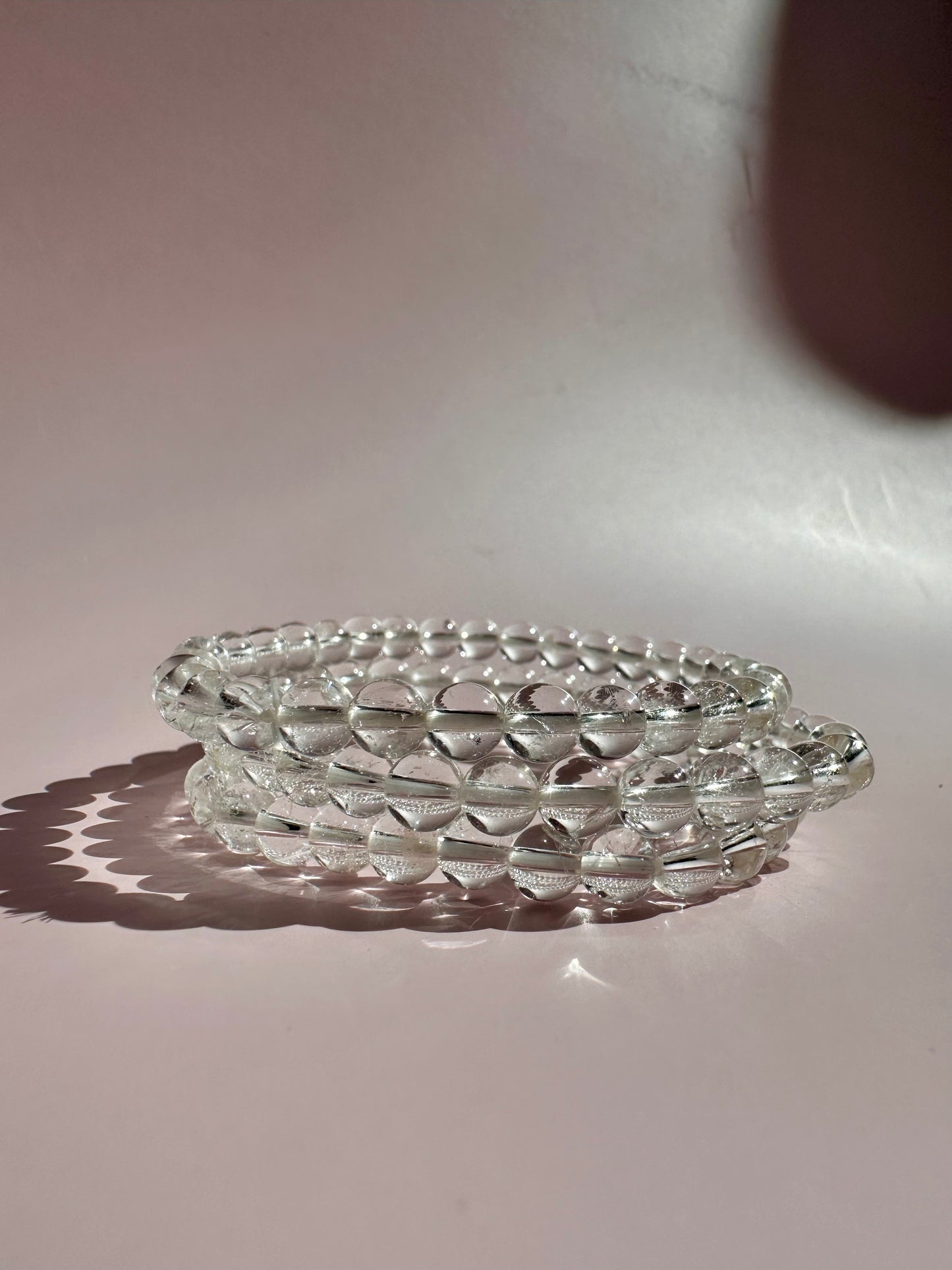 6mm Lemurian Clear Quartz Bracelet