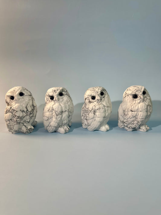 Howlite Owl Carving