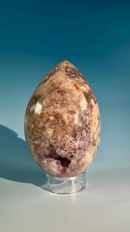 Pink Amethyst Druzy Egg