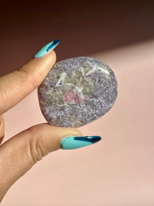 Lepidolite Flat Palm