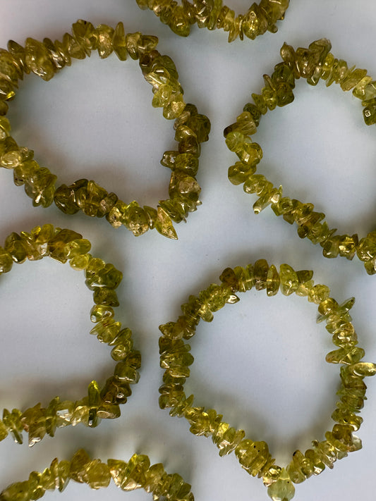 Peridot Chip Bracelet