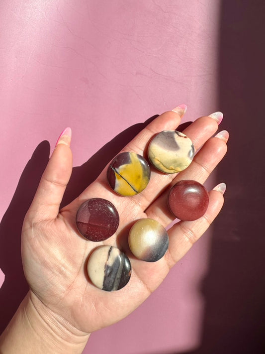 Mookaite Jasper Mini Round Flat Palm