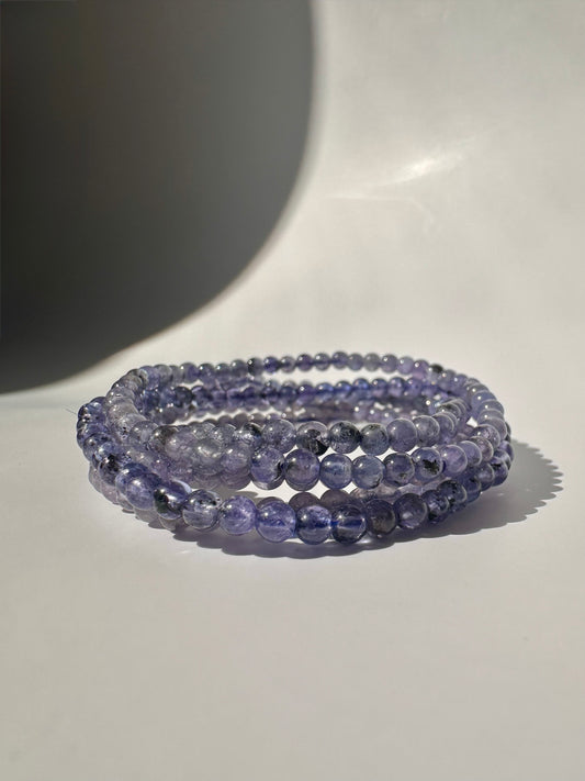3mm Tanzanite Beaded Bracelet