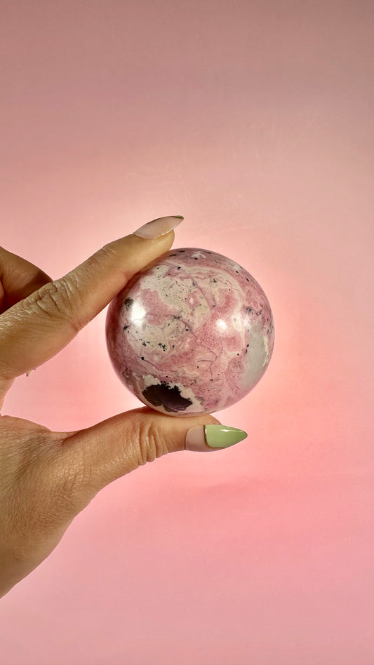 Peruvian Rhodonite Sphere – Option C