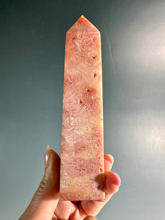 Intuitively Chosen Indonesian Pink Carnelian Tower | Love, Courage & Vitality Crystal