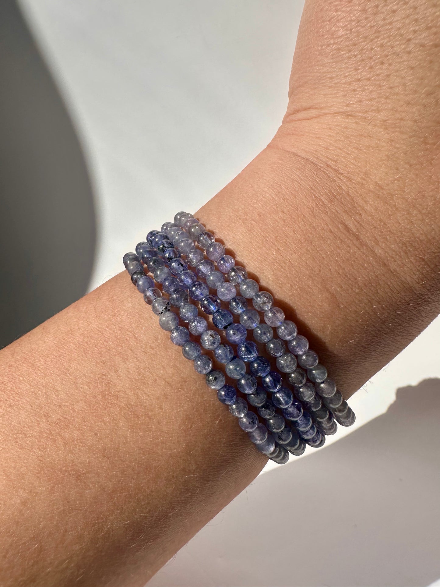 3mm Tanzanite Beaded Bracelet