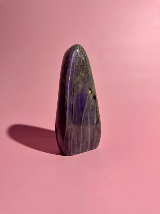 Medium Purple Flash Labradorite Standing Freeform – Option H