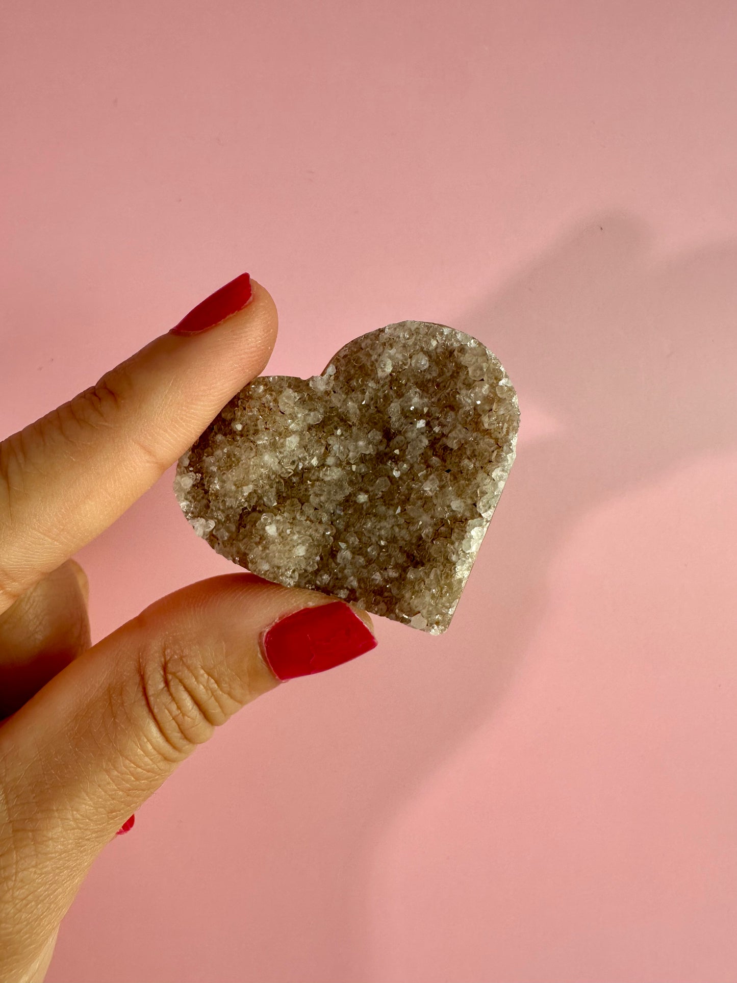 Small Druzy Amethyst Heart - B