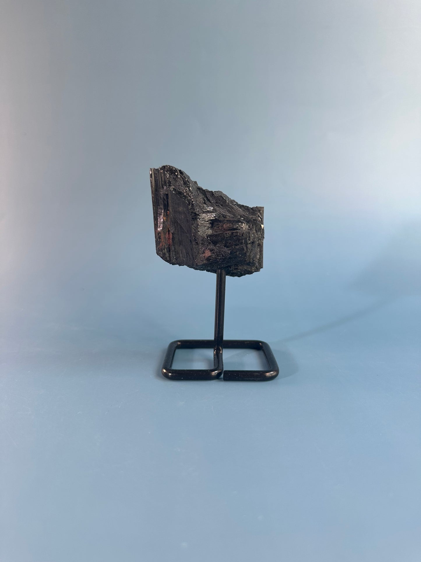 Raw Black Tourmaline on Pinned Stand – Option C
