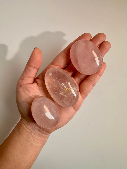 Rose Quartz Palm Stone