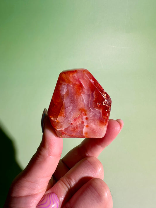 Carnelian Agate Geometric Freeform – Option B | Creativity, Passion & Positive Energy