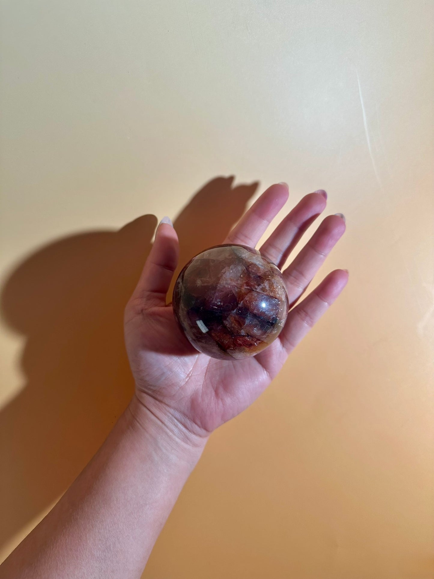 Fire Quartz Sphere – Option B | Strength, Vitality & Positive Energy