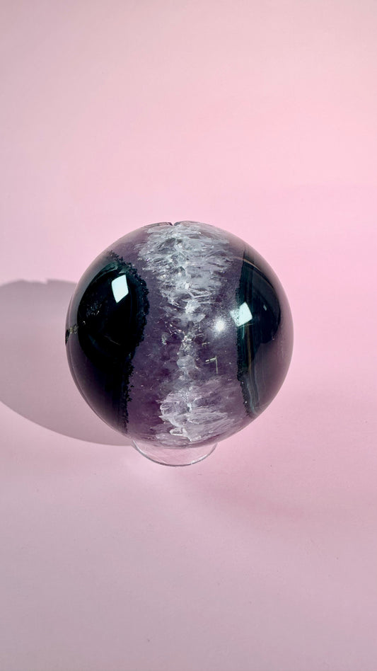 Amethyst Geode "Smile" Sphere - Option A