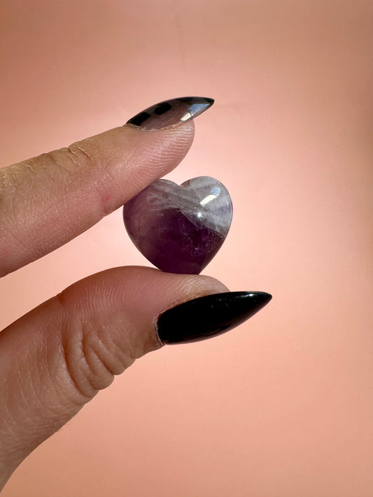 Mini Chevron Dream Amethyst Heart