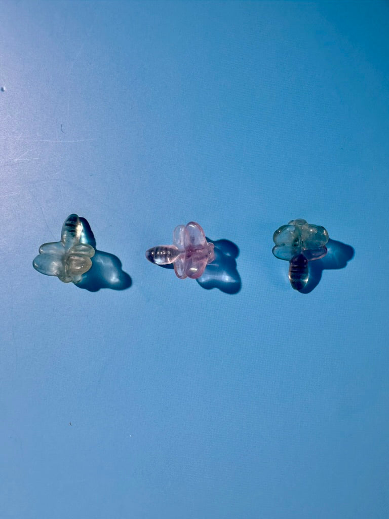 Mini Rainbow Fluorite Dragonfly | Crystal Carving