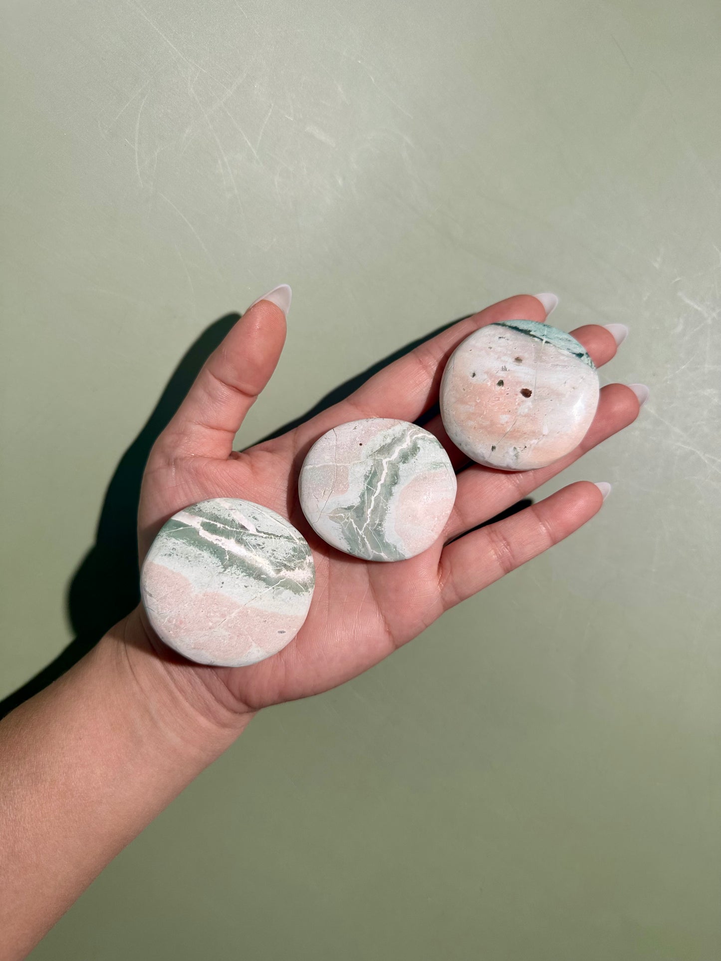 Unicorn Jasper Round Flat Palm