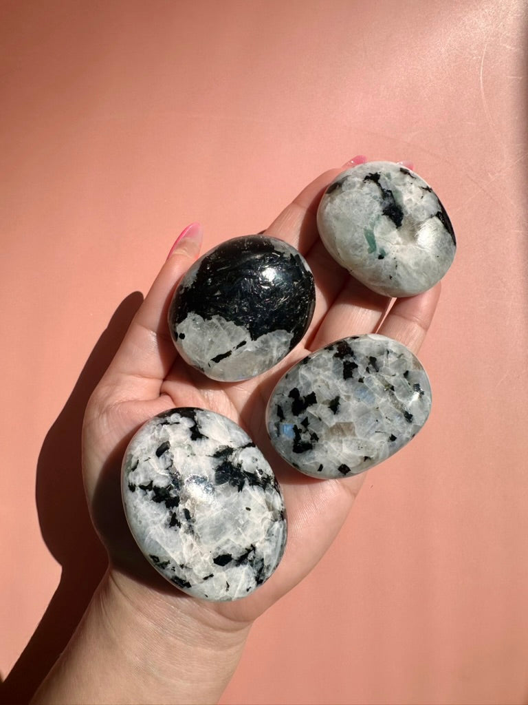 Rainbow Moonstone Palm Stone