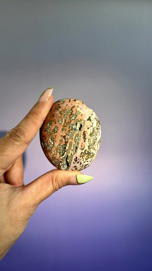 Ocean Jasper Palm Stone – Option B
