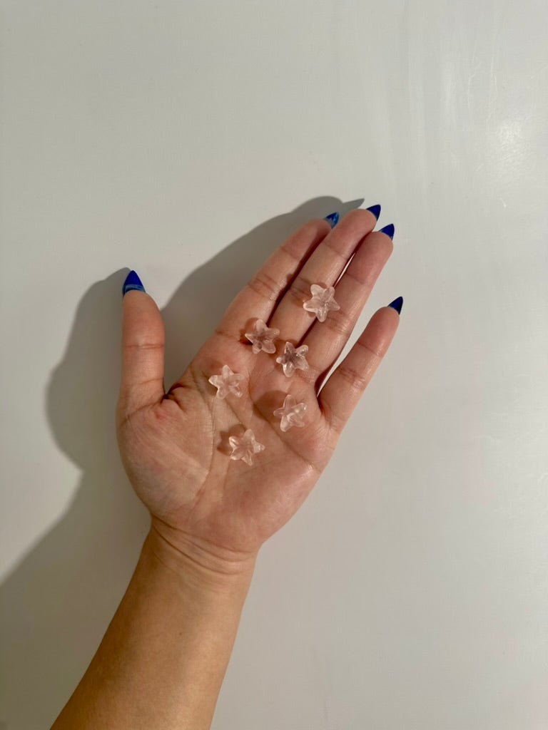 Mini Rose Quartz Starfish | Pink Crystal Carving