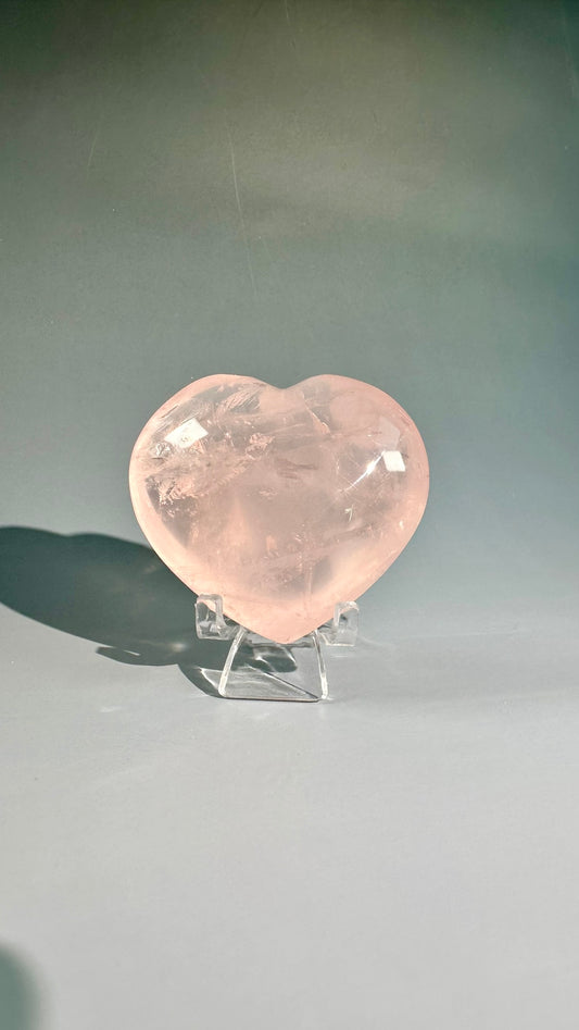 Rose Quartz Heart – Option A