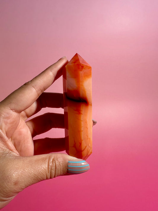 Carnelian Double Terminated Point – Option E | Vitality, Joy & Creative Energy