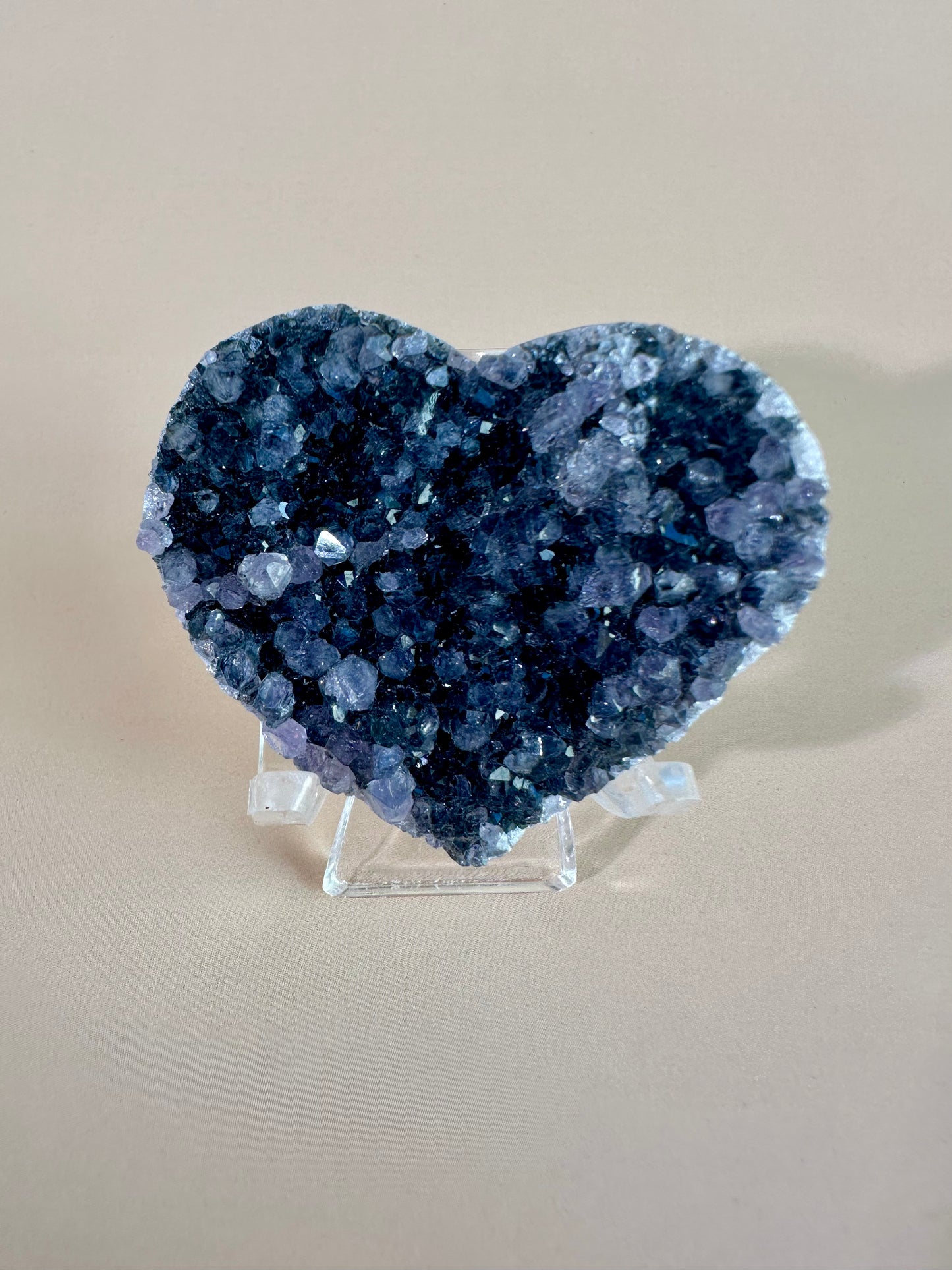 Small Druzy Amethyst Heart - G