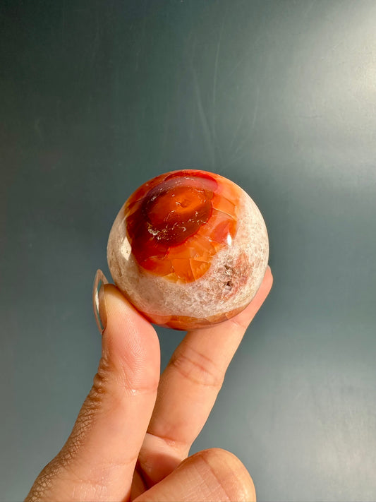 Carnelian Sphere – Option H | Abundance, Creativity & Joy Crystal