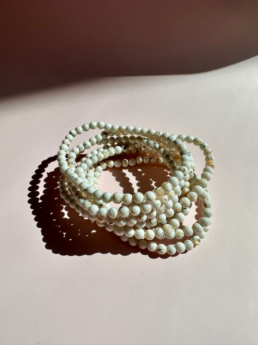4mm Mother of Pearl Beaded Bracelet