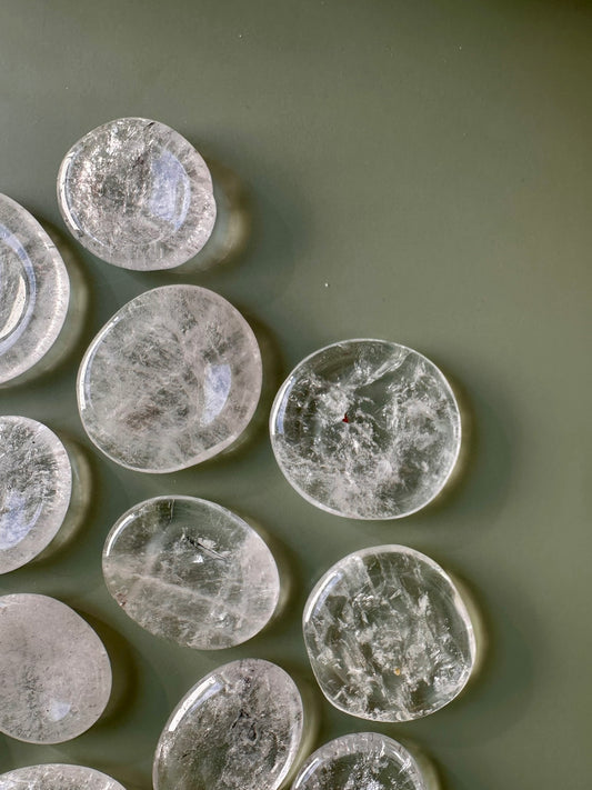 Clear Quartz Worry Stone