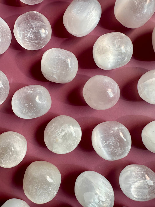 Satin Spar (Selenite) Tumble