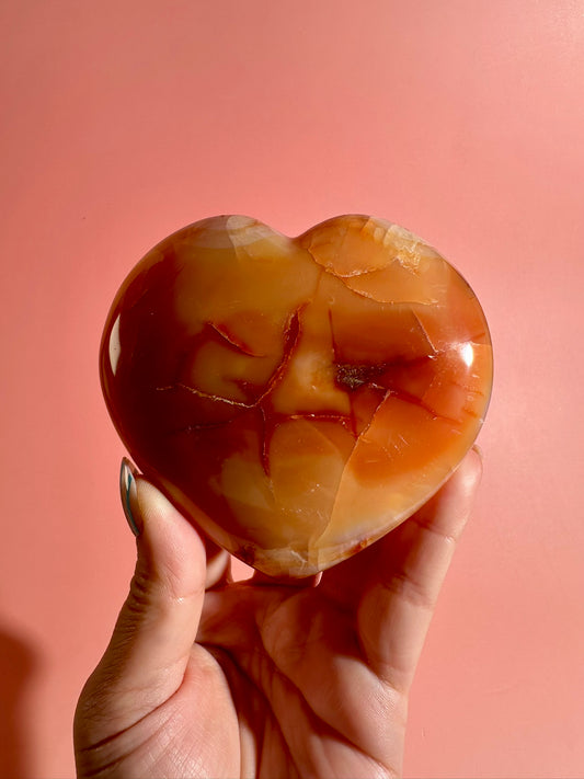 Carnelian Heart – Option F | Collector Crystal, Passion & Emotional Strength