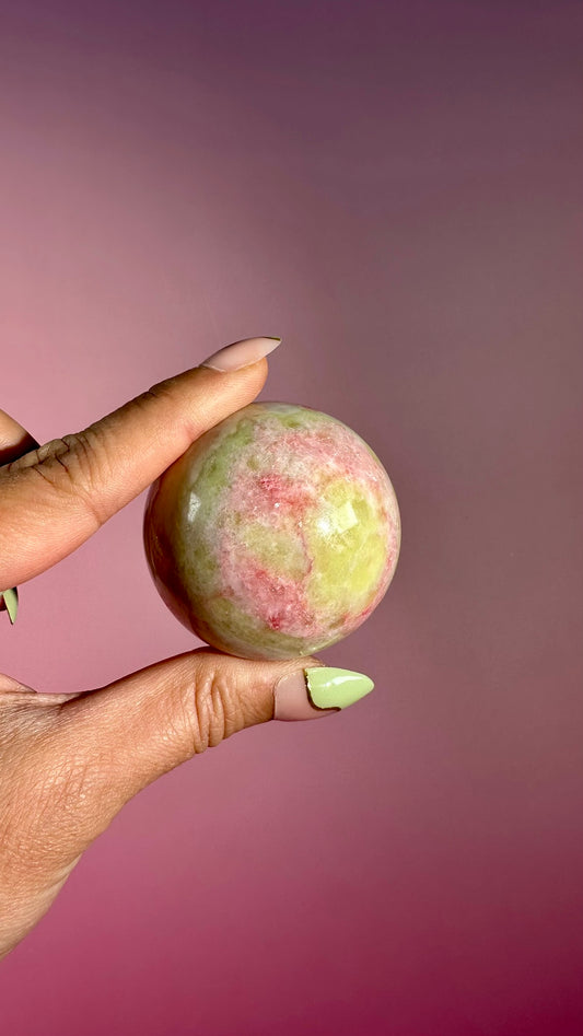 Thulite with Epidote Sphere – Option G