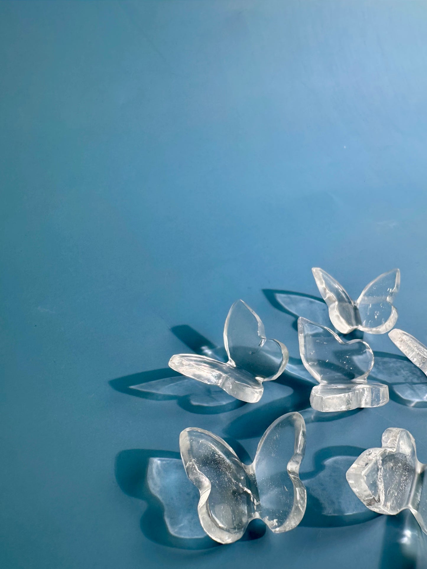 Mini 3D Himalayan Clear Quartz Butterfly Carving