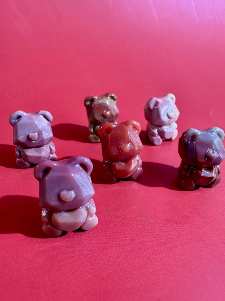 Mini Alashan Agate Sitting Bear | Crystal Carving