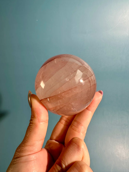 Fire Quartz Sphere Option H | One-of-a-Kind Polished Hematoid Quartz