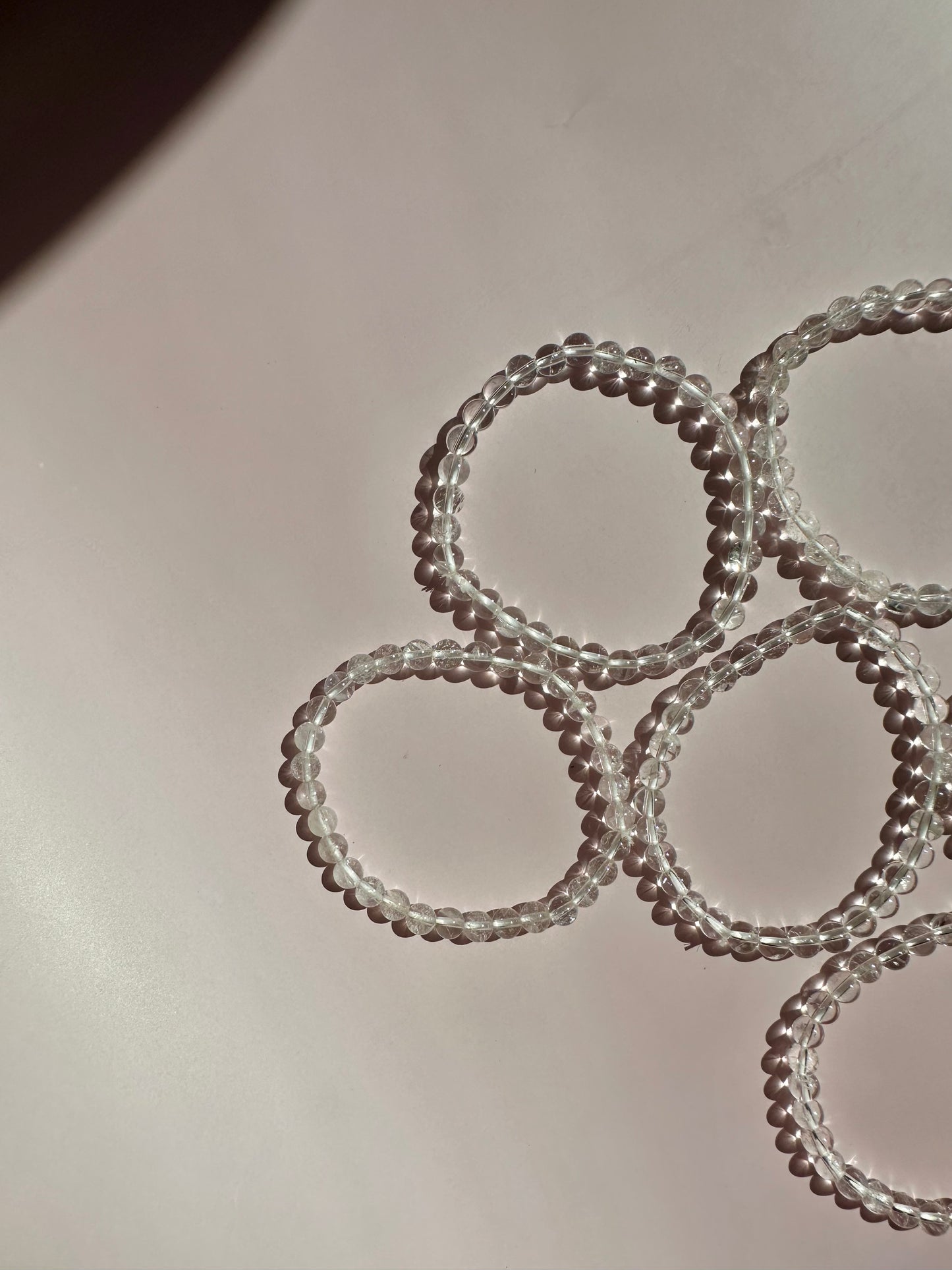 6mm Lemurian Clear Quartz Bracelet