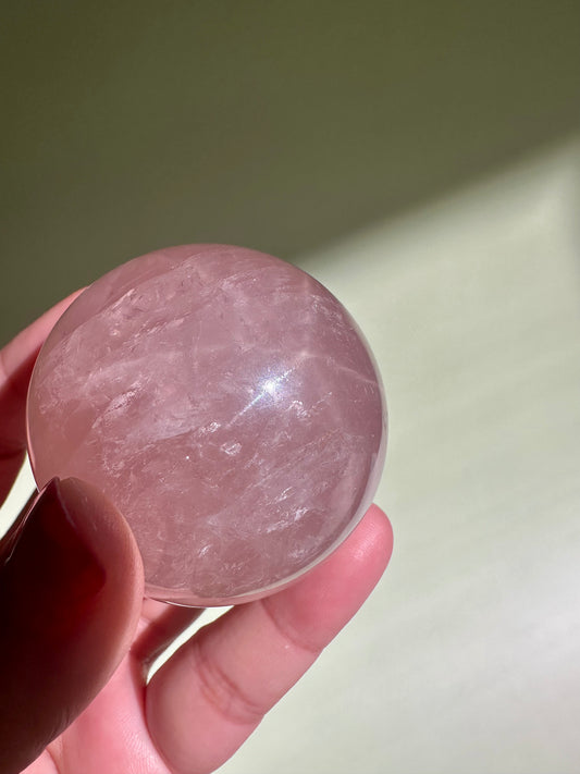 Star Rose Quartz Sphere - A