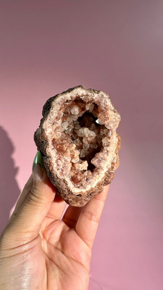 Pink Amethyst Geode Cluster – Option J