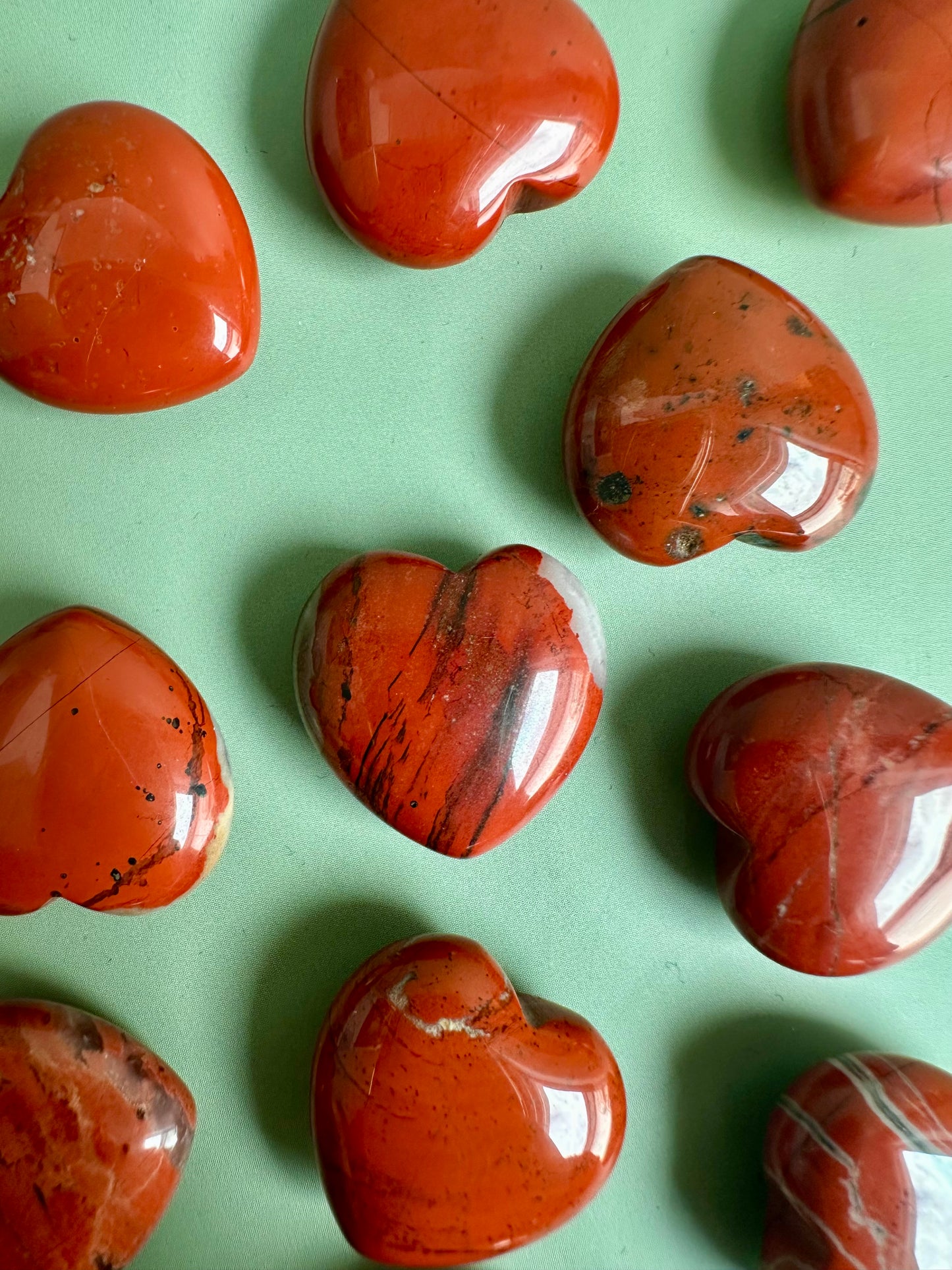 Mini Red Jasper Heart