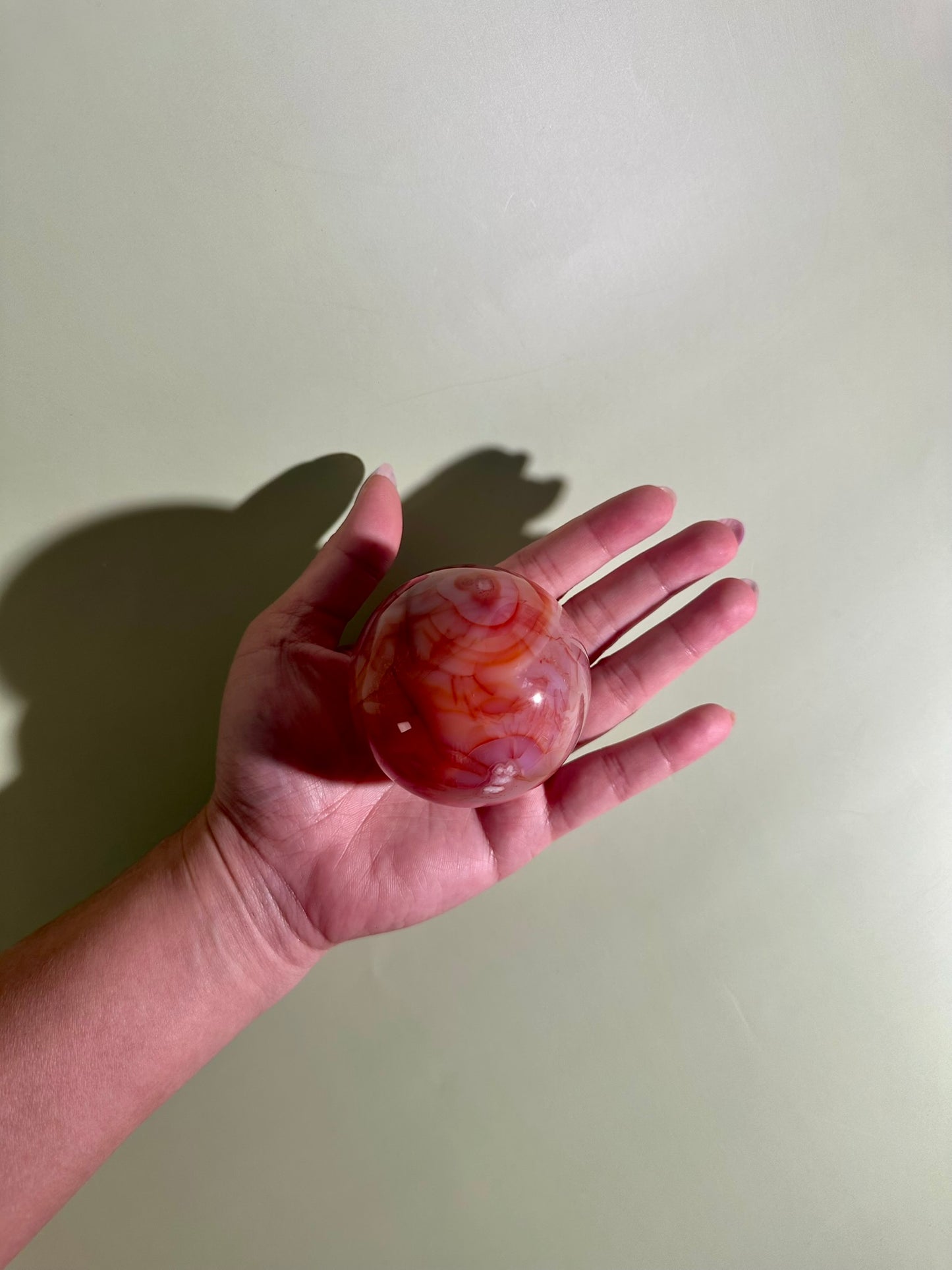 Carnelian Sphere – Option A | Courage, Confidence & Vitality Crystal