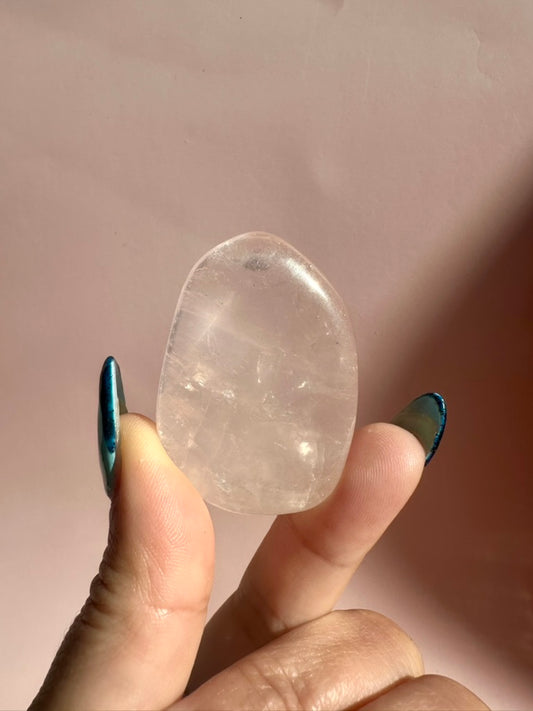 Rose Quartz Flat Palm