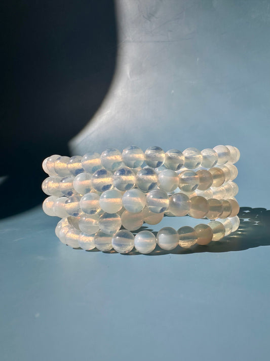 6mm Opalite Beaded Bracelet