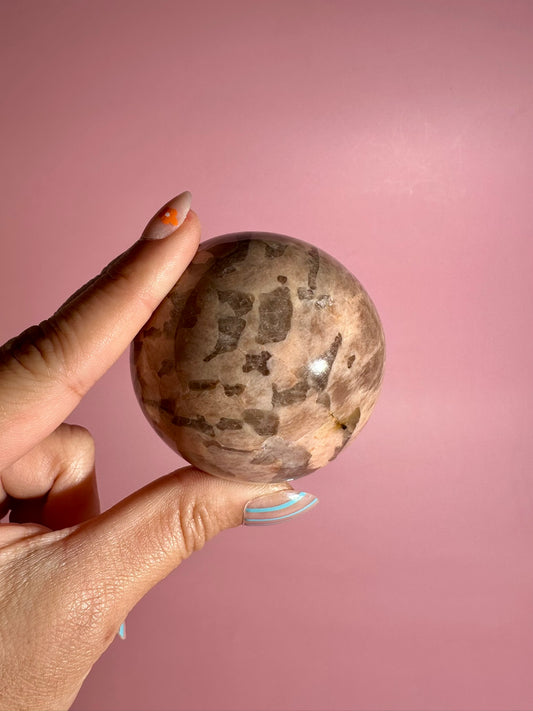 Graphic Feldspar Sphere – Option A | Grounding, Clarity & Transformation Energy