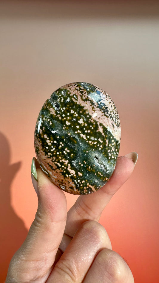 Ocean Jasper Palm Stone – Option E