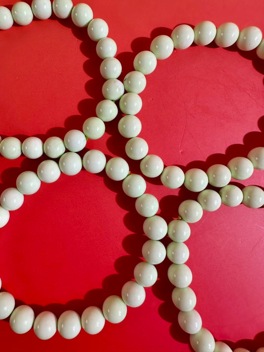 8mm Lemon Chrysoprase Beaded Bracelet | Gemstone Jewelry